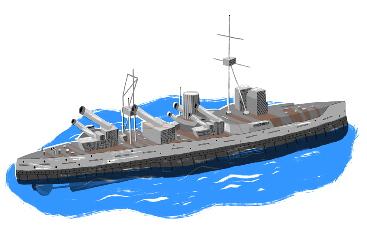 The battle ship was the second largest of the British fleet